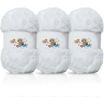 Vorkoi Coral Velvet Chenille Fluffy Warm Yarn for Crocheting and Knitting, 3PCS