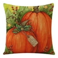 thumbnail image 1 of Vorkoi Fall Throw Pillow Covers 18x18 Inch Autumn Thanksgiving Pumpkin Sunflower Decorative Farmhouse Pillow Cases Square Linen Couch Cushion Cover for Living Room Bed Sofa Bench Patio Outdoor, 1 of 5