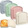 thumbnail image 1 of Vorkoi Girls Sandwich Box Practical Plastic Reusable Lunch Bags & Boxes 4 Count, 1 of 7