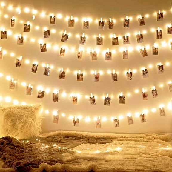 Vorkoi Indoor/Outdoor 10 m Battery Operated 50 LED Fairy Light with Clips