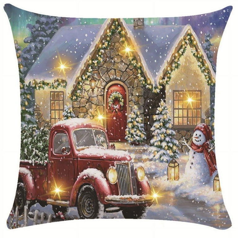 Throw Pillows Led Lighted Christmas Pillows Alan Symonds Santa