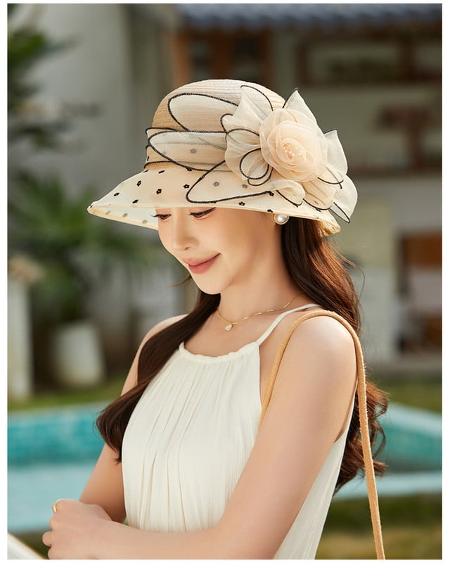 Derby Hat Bowler Hat Fascinator Women's Organza Kentucky Derby Hat