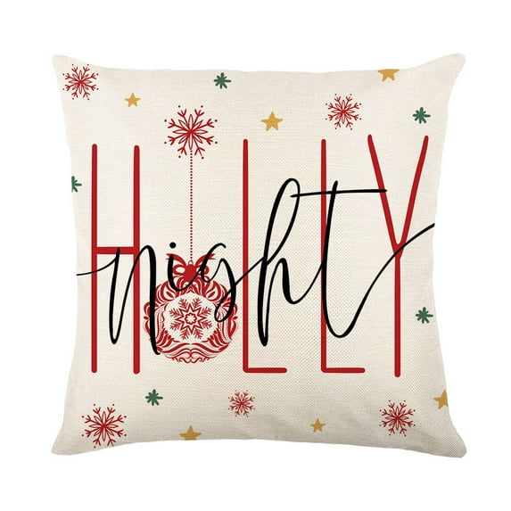 Vorkoi Merry Christmas Nutcracker Throw Pillow Covers, 18 x 18 Inch Winter Holiday Party Cushion Case Decoration for Sofa Couch