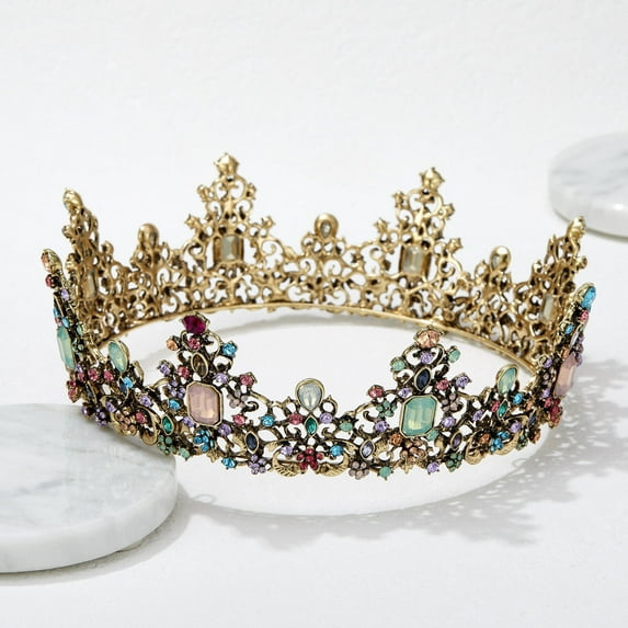 Vorkoi Vintage Crowns for Women Princess Crown Tiaras for Women Girls Royal Tiaras and Crown for Women Wedding Tiara for Bride/Halloween/Christmas/Prom/Birthday/Party