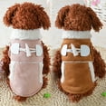 thumbnail image 1 of Vorkoi Winter Coat, Windproof Suede, Fleece Lined, Small Dog Jacket, Brown, M, 1 of 6