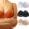 thumbnail image 1 of Vorkoi Women's Bra Inserts Removable Foam Pads Triangular, Skin, 1 of 4