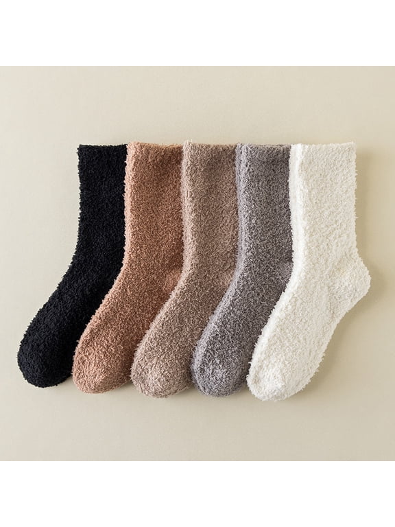 Womens Mens Fuzzy Socks Fleece Fluffy Cabin Plush Warm Sleep Soft Cozy Winter Adult Socks