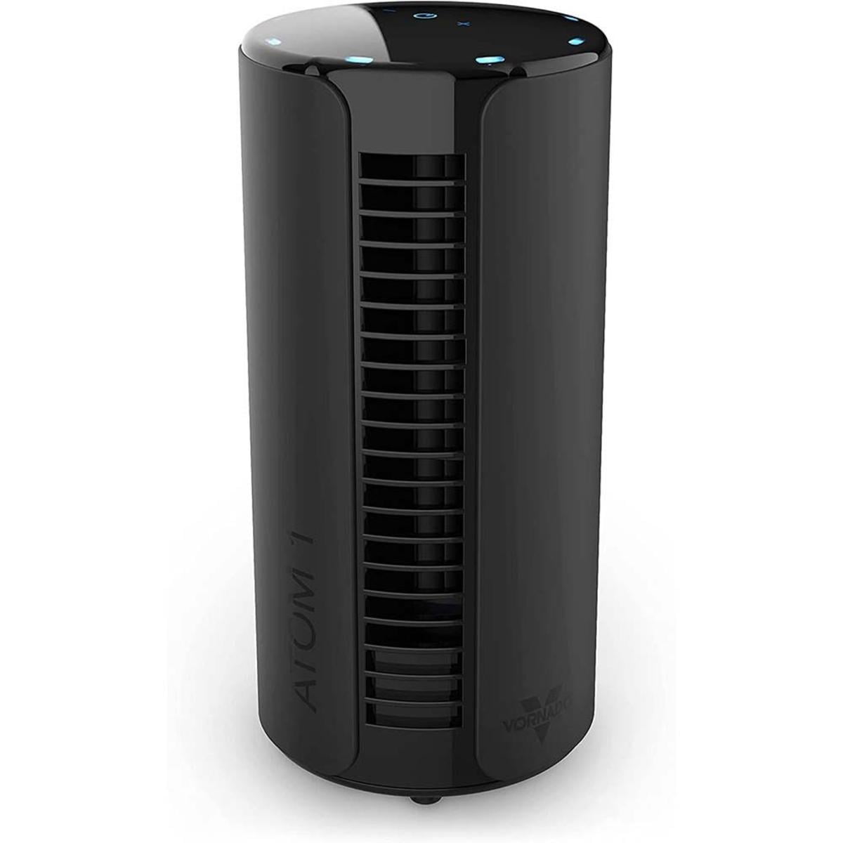 Vornado Atom 1 Black Compact Oscillating Tower Fan with 4 Speeds