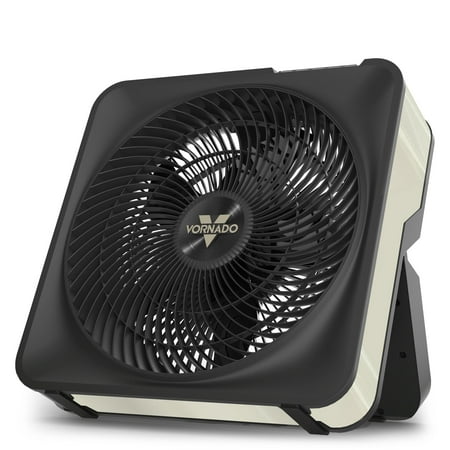 Vornado - Model 80X High Velocity Box Fan with Kick Stand, Digital Display, Removable Grille, 99 Speeds, 1-12 Hour Timer - Cool Grey