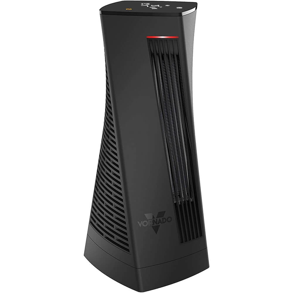 Vornado Black Electric Oscillating Tower Heater with Thermostat