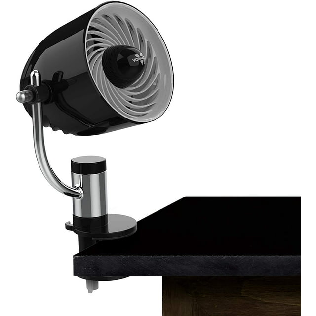 Vornado Pivot Personal Air Circulator Clip Fan with Multi-Surface Mount, Black
