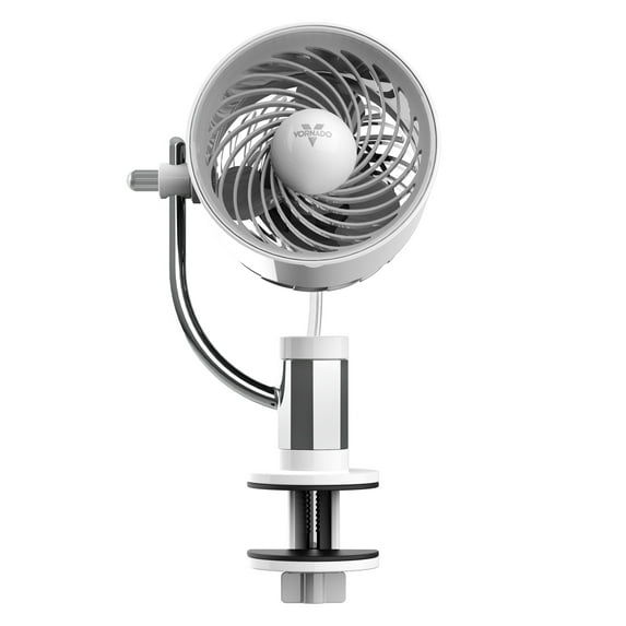 Vornado Pivot Personal Air Circulator Clip-on Fan with Multi-Surface Mount, White, 10 in, New