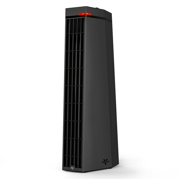 Vornado RISE 20 Whole Room Tower Space Heater for Home, 3 Heat Settings, Control Dial, Heater for Bedroom, Office, and Large Rooms, Black