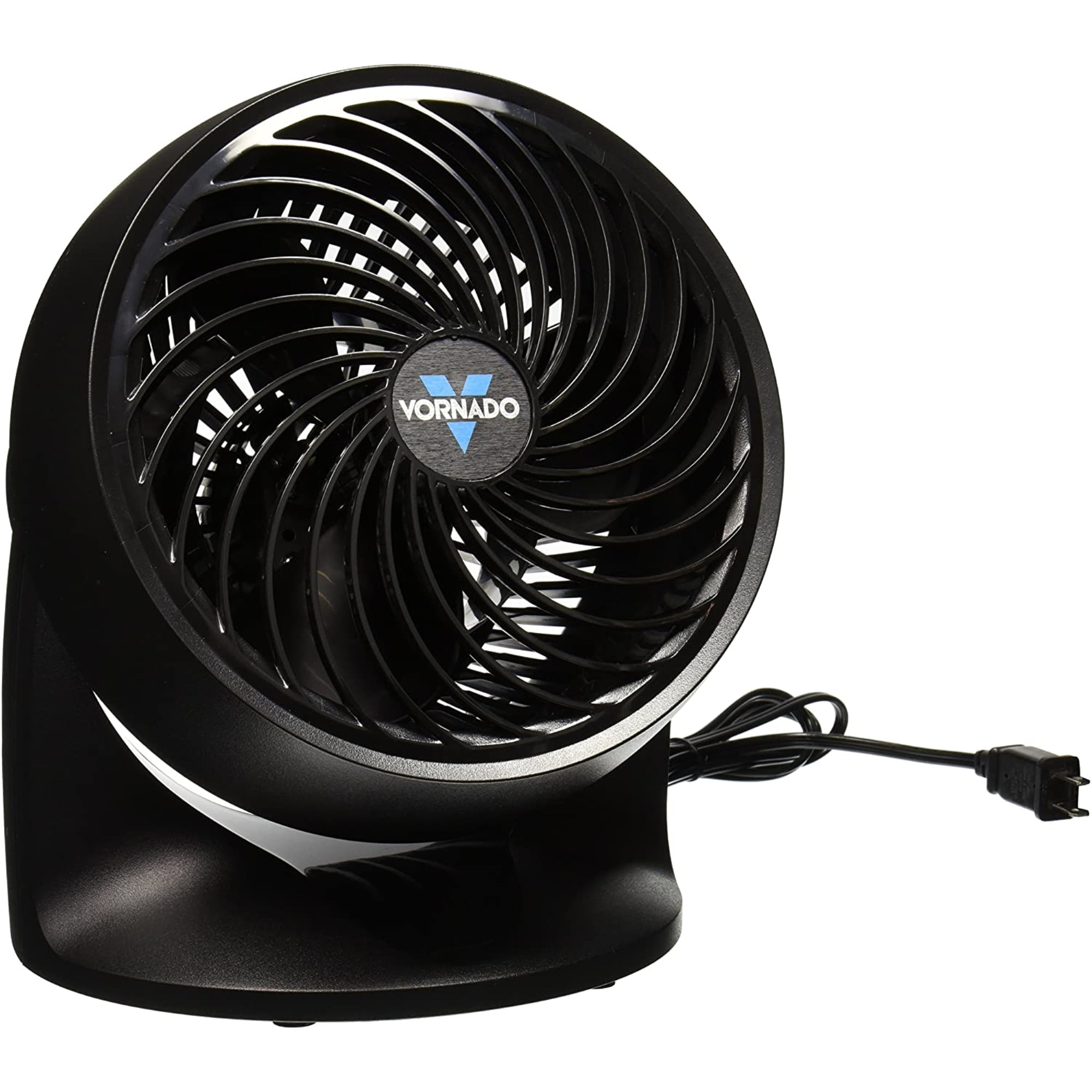 Compact Black Multi-Directional Table Cooling Fan with Vortex Action