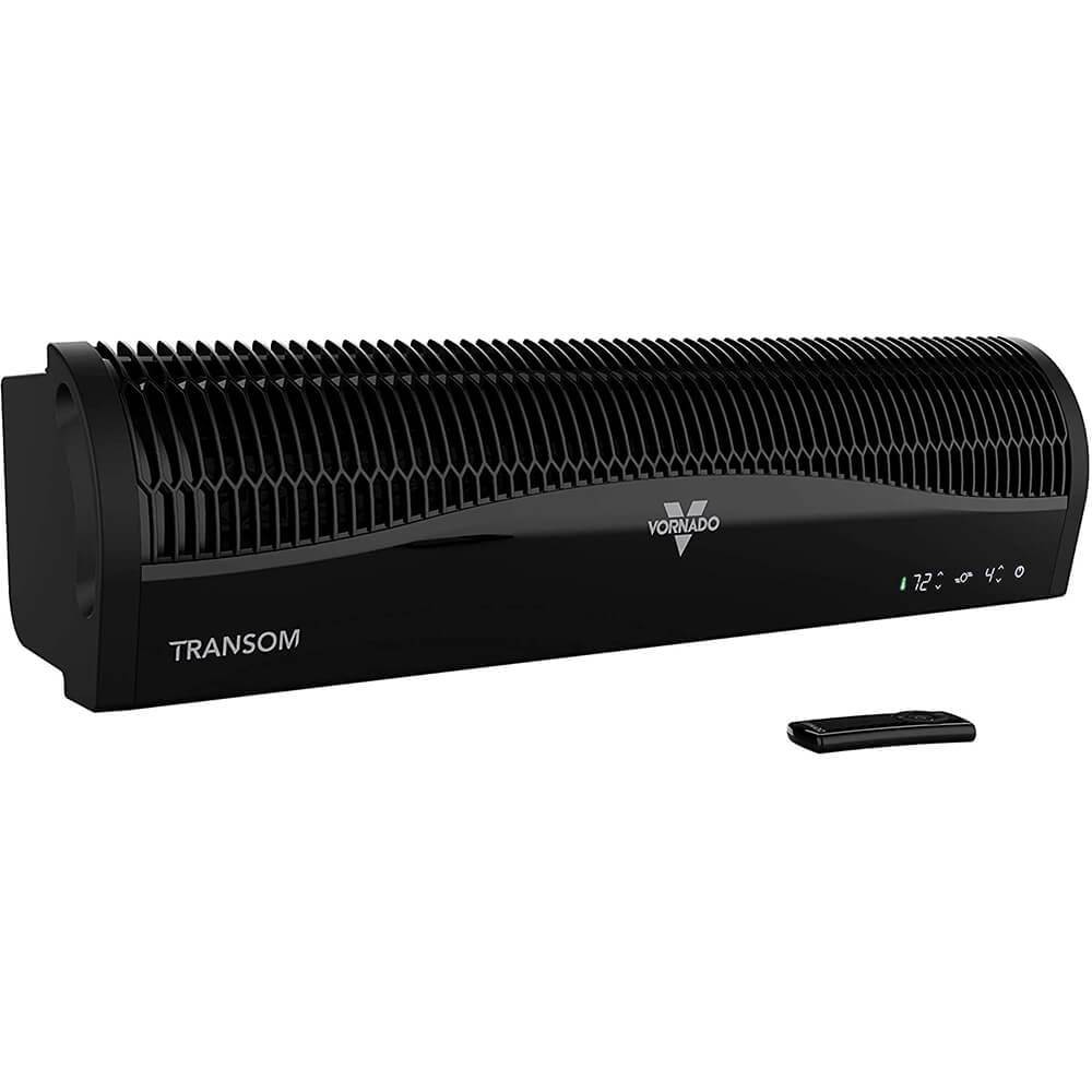Vornado Transom Window Fan Black, Reversible, Remote Control, for