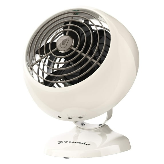 Vornado VFAN Mini Classic Vintage Fan for Desk & Office, 2 Speed, Retro Fan, Vintage White
