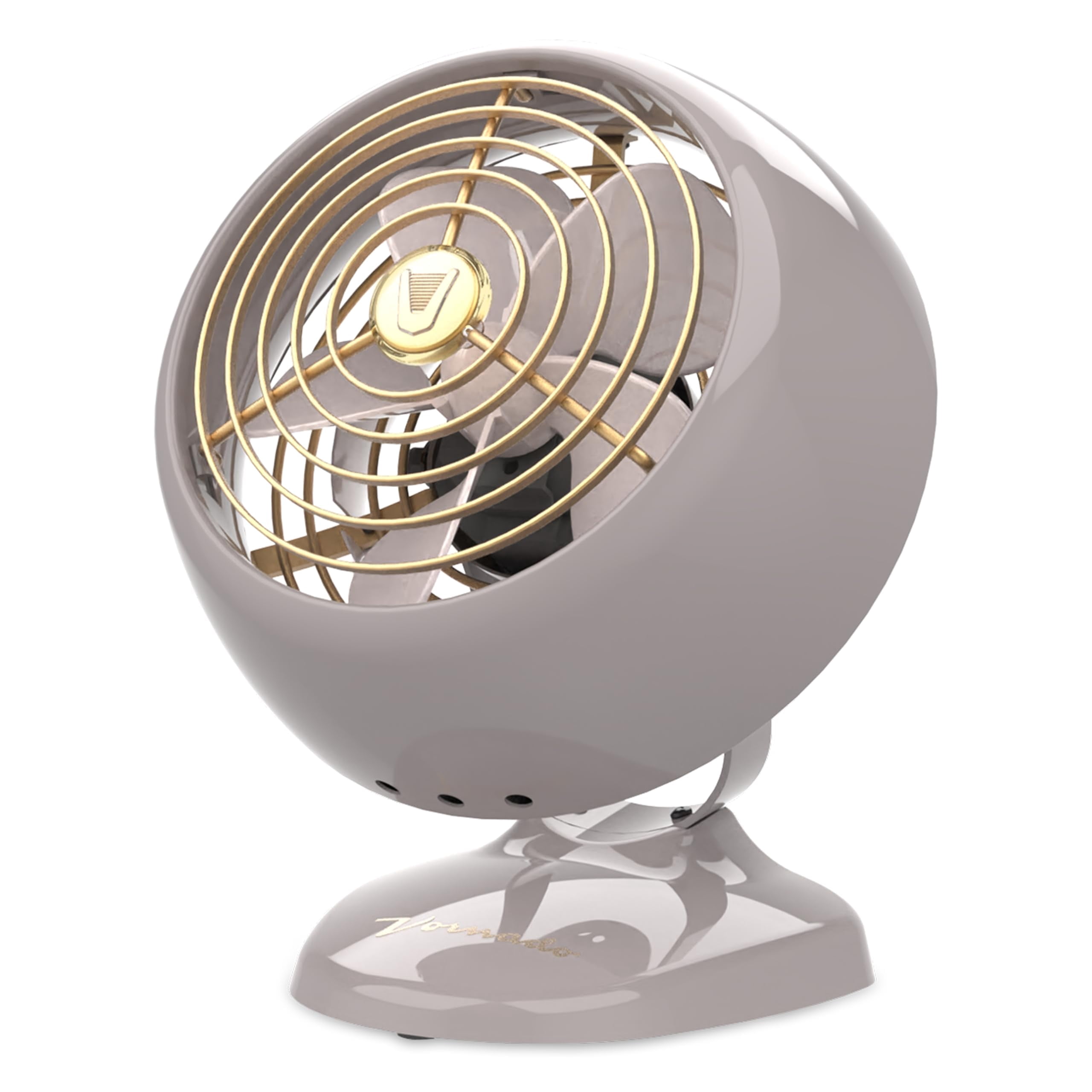 Vornado VFAN™ Mini Fan, Classic Vintage Circulator, Retro Metal Air Circulator, For Desk & Bedside, 2 Speeds, Adjustable Tilt, Personal Cooling with Targeted Airflow, Quiet Fan, Driftwood