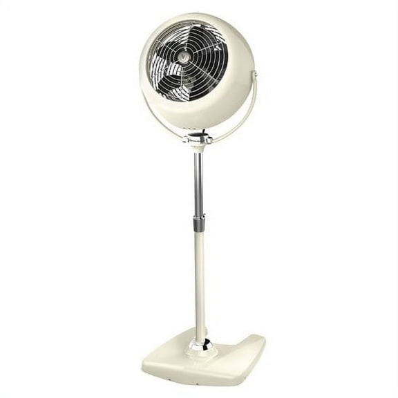 Vornado VFAN Sr. Pedestal Vintage Air Circulator, 42" - 54.5" Tall, Vintage White