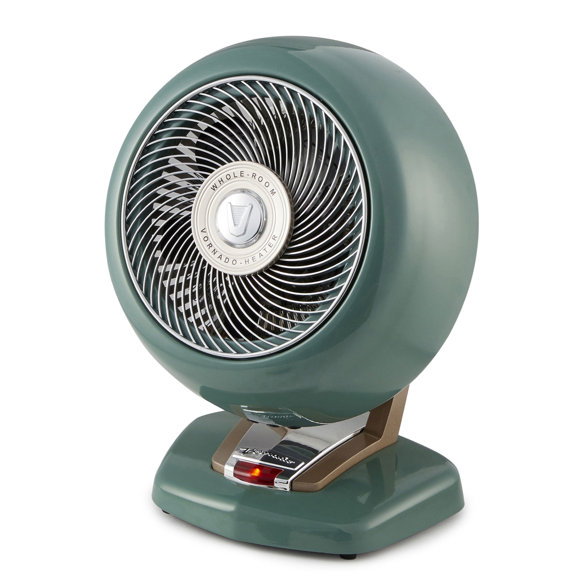 Vintage Green Metal Electric Space Heater with Thermostat