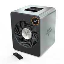 Vornado VMHi600 Whole Room Metal Space Heater, Digital Thermostat, Remote Control, 1500 Watts, Brushed Steel
