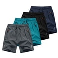 thumbnail image 1 of Vornjynx Active Shorts for Boys 4 Pack Quick Dry with Pockets Elastic Waist Kids Summer Casual Sports Shorts Black Size 3, 1 of 7