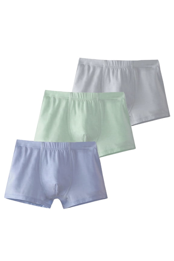 Boxer Brief Underwear for Boys Cotton Soft Classic Fit Lightweight Stretch Soft Comfort Panties 3 Pack Green Size 14