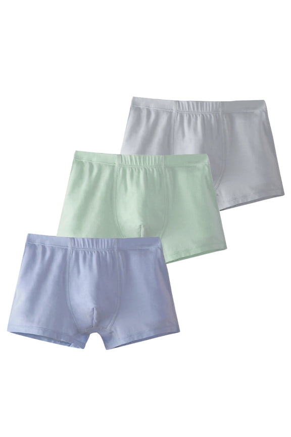 Boxer Brief Underwear for Boys Cotton Soft Classic Fit Lightweight Stretch Soft Comfort Panties 3 Pack Green Size 6