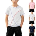 thumbnail image 1 of WAVSUF Boys Cotton T-Shirt Crew Neck Short Sleeve Classic Fit Kids Trendy Casual Summer Tee White Size 12, 1 of 9