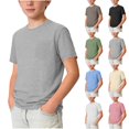 thumbnail image 1 of Vornjynx Boys Short Sleeve T-Shirt Crew Neck with Pocket Short Sleeve Casual Summer Comfort Tee Blue Size 4, 1 of 8