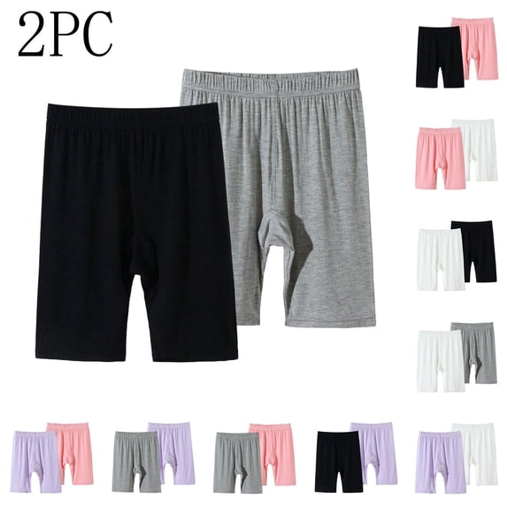 Vornjynx Girls Leggings Shorts 2 Pack Stretchable High Waist Classic Fit Summer Casual Dance Shorts Watermelon Red Size 11/12