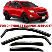Voron Glass in-Channel Extra Durable Rain Guards for Chevrolet Chevy Equinox 2010-2017, Window Deflectors, Vent Window Visors, 4 Pieces - 220105