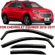 Voron Glass in-Channel Extra Durable Rain Guards for Chevrolet Chevy Equinox 2010-2017, Window Deflectors, Vent Window Visors, 4 Pieces - 220105