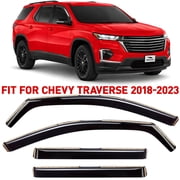 Voron Glass In-Channel Extra Durable Rain Guards for Chevrolet Chevy Traverse 2018-2023, Window Deflectors, Vent Window Visors, 4 Pieces - 220118