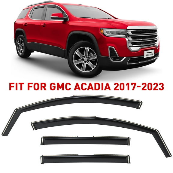 Voron Glass in-Channel Extra Durable Rain Guards for GMC Acadia 2017-2023, Window Deflectors, Vent Window Visors, 4 Pieces - 200577