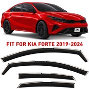 Voron Glass in-Channel Extra Durable Rain Guards for Kia Forte 2019-2024, Window Deflectors, Vent Window Visors, 4 Pieces - 200550