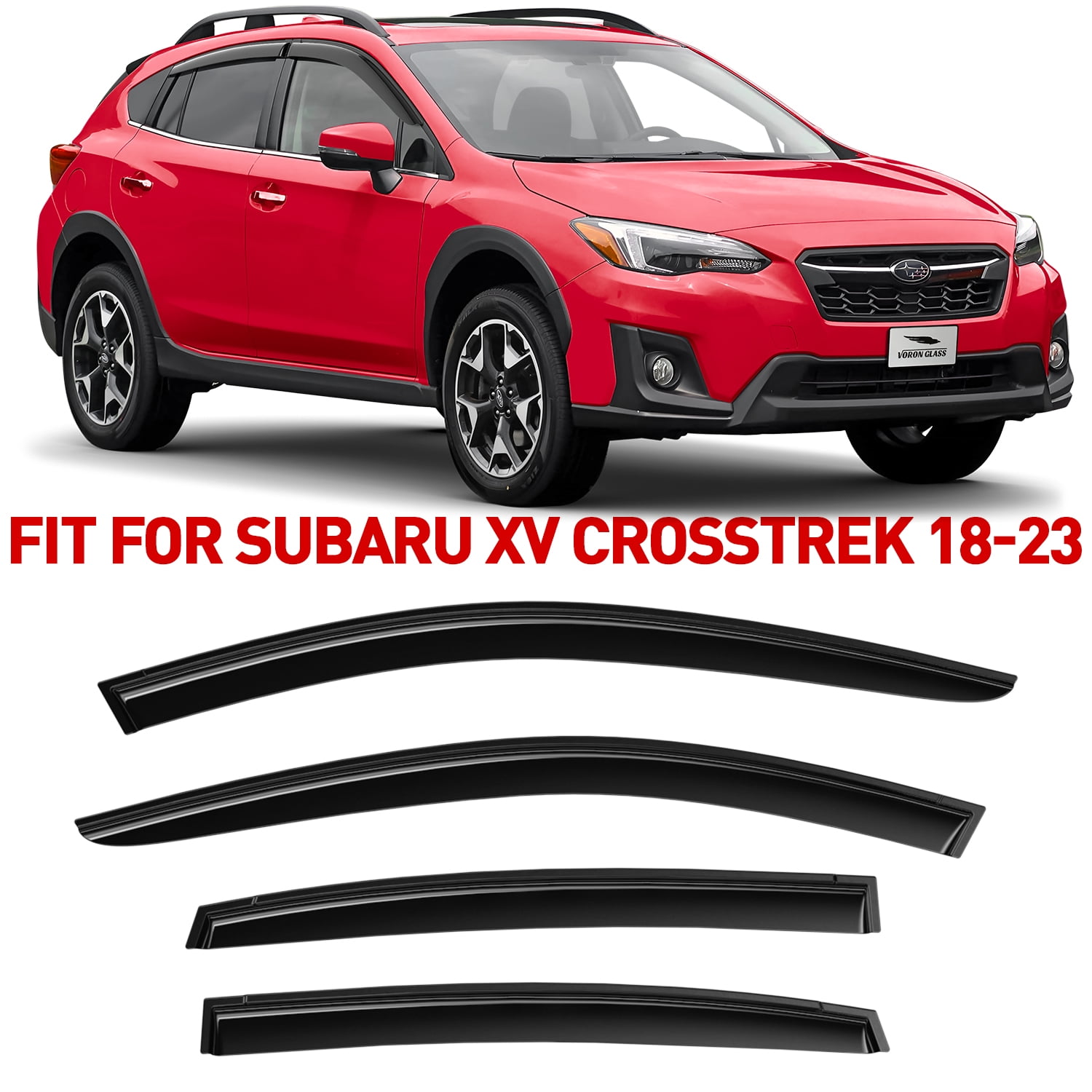 Voron Glass Tapeon Extra Durable Rain Guards for Subaru XV Crosstrek