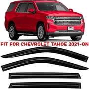 Voron Glass Tape-on Extra Durable Rain Guards for Chevrolet Chevy Tahoe 2021-2026, Window Deflectors, Vent Window Visors, 4 Pieces - 100926