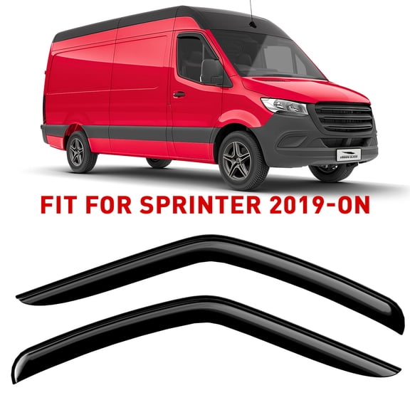 Voron Glass Tape-on Extra Durable Rain Guards for Mercedes-Benz Sprinter 2019-2026, Window Deflectors, Vent Window Visors, 2 Pieces - 100836