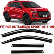 Voron Glass Tape-on Extra Durable Rain Guards for Mitsubishi Outlander Sport 2011-2027, Window Deflectors, Vent Window Visors, 4 Pieces - 120046