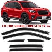 Voron Glass Tape-on Extra Durable Rain Guards for Subaru Forester 2019-2024 Base, Window Deflectors, Vent Window Visors, 6 Pieces - 100510