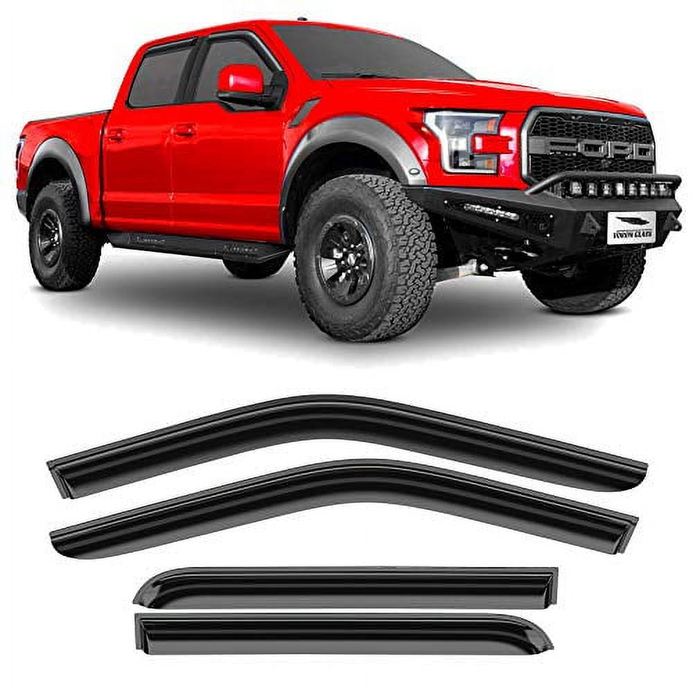 Voron Glass Tapeon Extra Durable Rain Guards for Trucks Ford F150