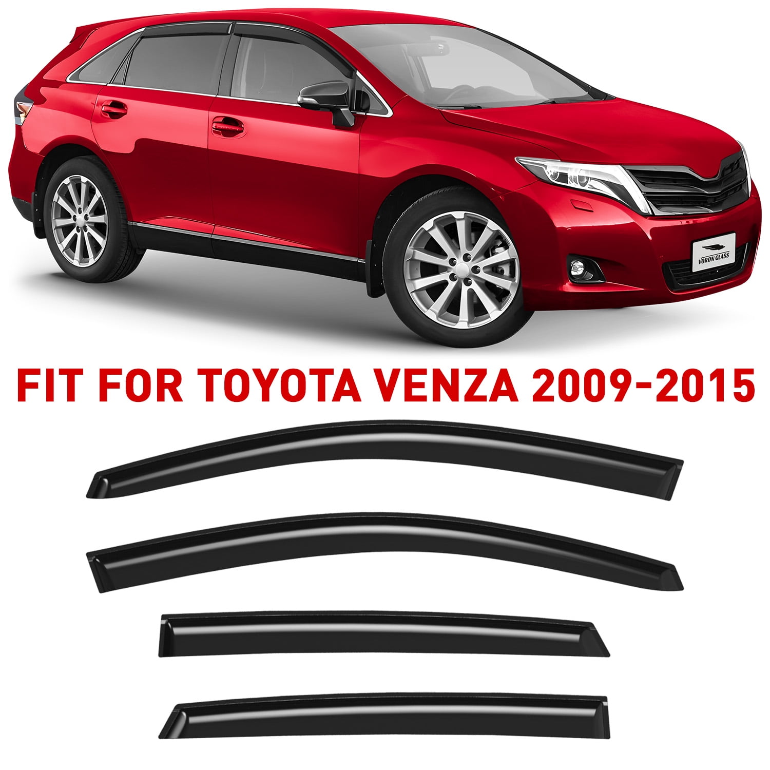 Voron Glass Tapeon Rain Guards for Toyota Venza 20092015, Window