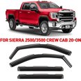 thumbnail image 1 of Voron Glass in-Channel Extra Durable Rain Guards for GMC Sierra 2500HD/3500HD 2020-2026 Crew Cab, Window Deflectors, Vent Window Visors, 4 Pieces - 200472, 1 of 9