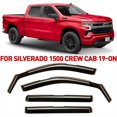 Voron Glass inChannel Extra Durable Rain Guards for Trucks Chevrolet (Chevy) Silverado/GMC