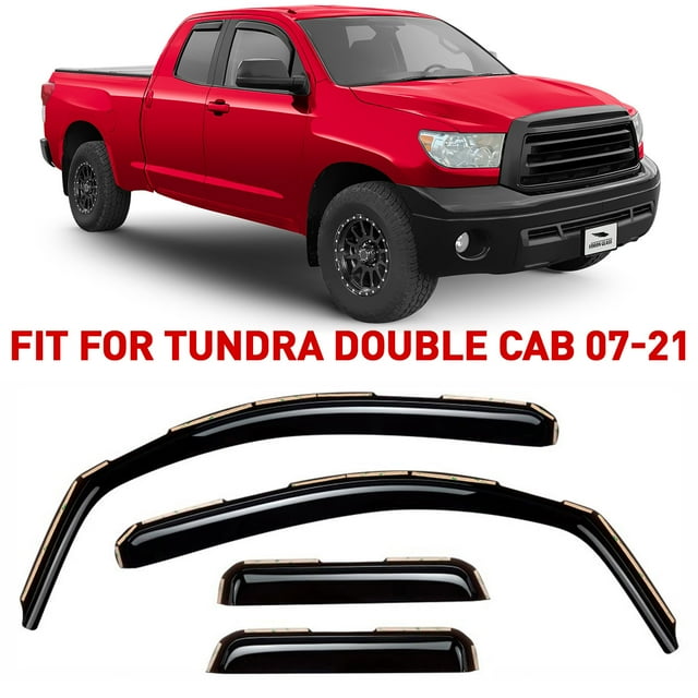 Voron Glass inChannel Extra Durable Rain Guards for Trucks Toyota Tundra 20072021 Double Cab