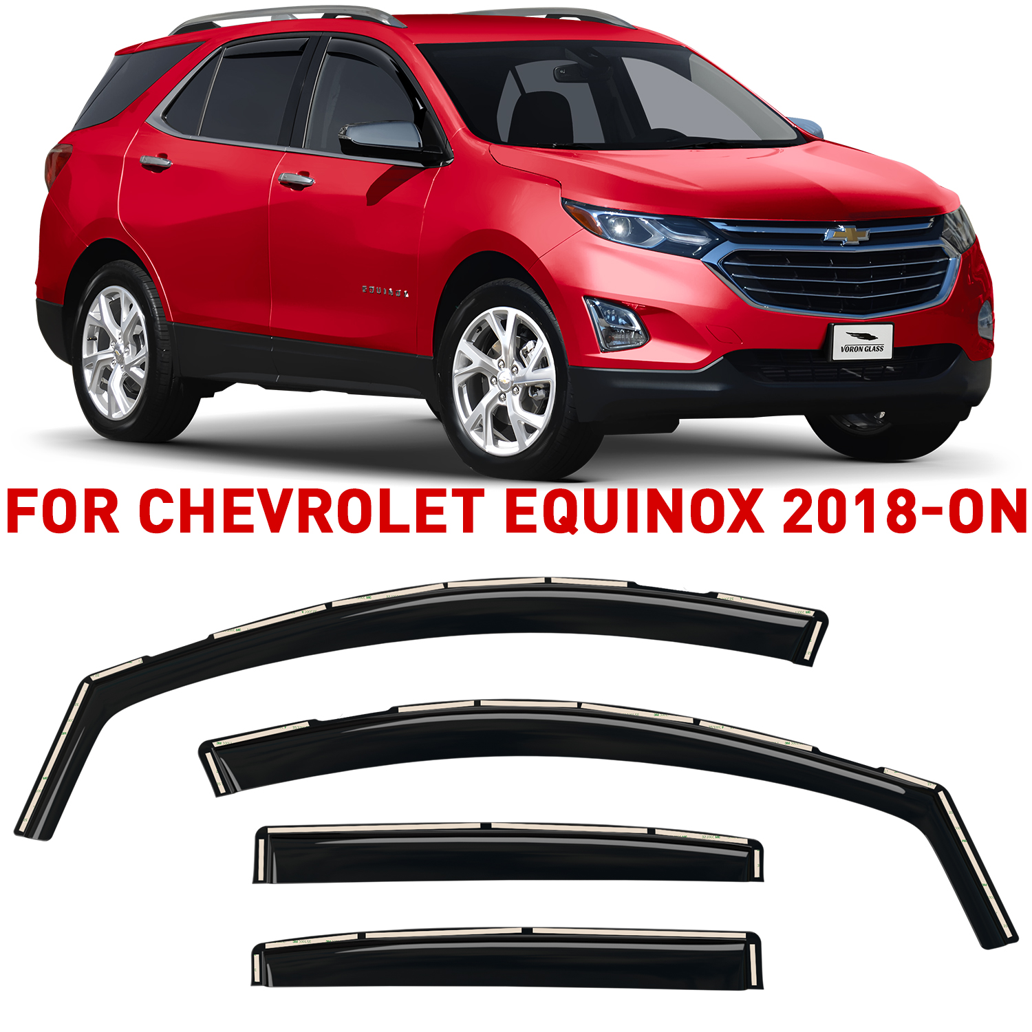 Voron Glass inChannel Extra Durable Rain Guards for Chevrolet (Chevy