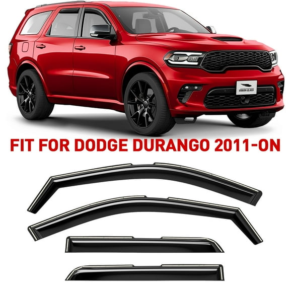Voron Glass in-Channel Extra Durable Rain Guards for Dodge Durango 2011-2026, Window Deflectors, Vent Window Visors, 4 Pieces - 200486