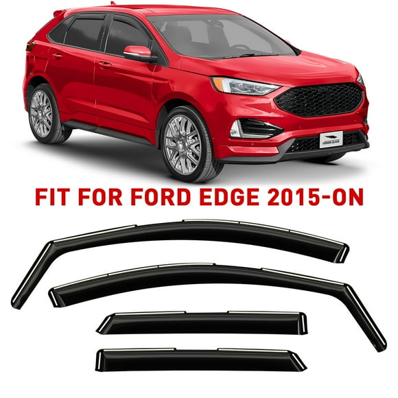Voron Glass in-Channel Extra Durable Rain Guards for Ford Edge 2015-2024, Window Deflectors, Vent Window Visors, 4 Pieces - 220214