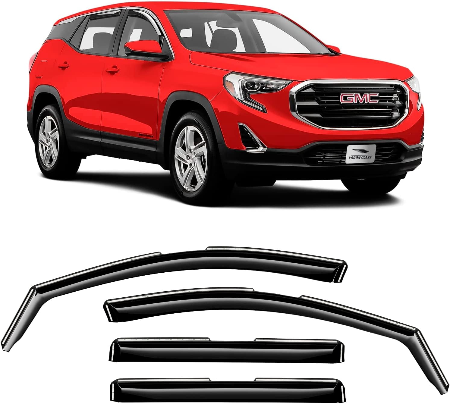 My Glass Rack Deflector Voron Glass Rain Guards for GMC Terrain 2018-2024, Window Deflectors, 4 ...