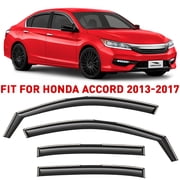 Voron Glass in-Channel Extra Durable Rain Guards for Honda Accord 2013-2017 Sedan, Window Deflectors, Vent Window Visors, 4 Pieces - 200649